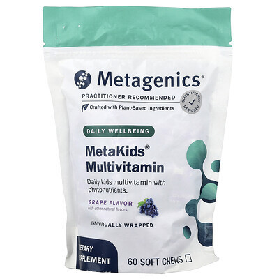 Metagenics, MetaKids® Multivitamin, Grape, 60 Soft Chews | iHerb