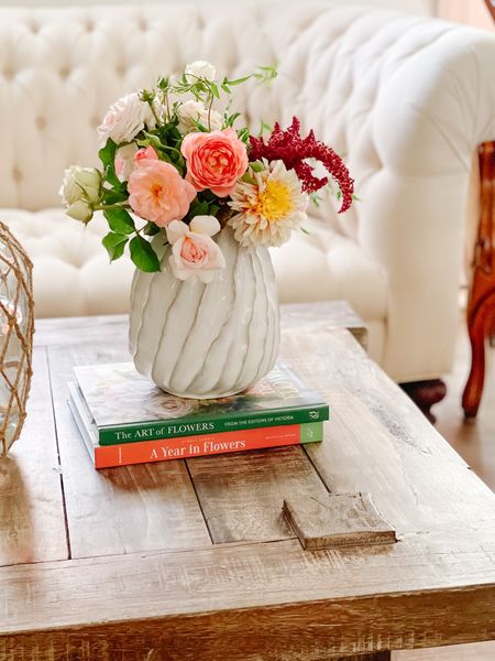 Spring home decor. Beautiful ceramic vase filled with sofa. Upholstered tufted sofa. ❤️

#LTKGiftGuide #LTKSeasonal #LTKhome