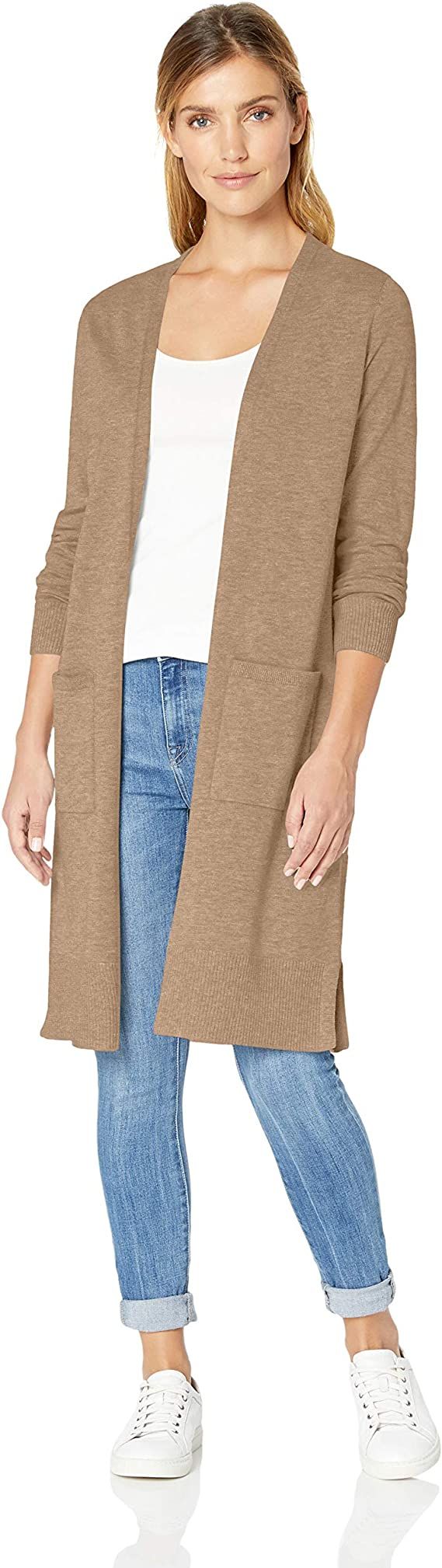 Amazon Essentials Women's Lightweight Longer Length Cardigan Sweater (Available in Plus Size) | Amazon (US)