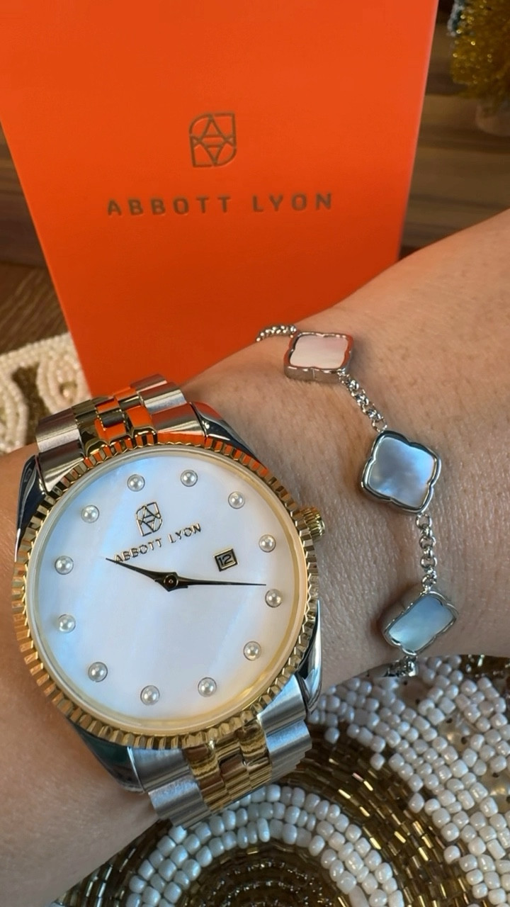 Holiday Gift Ideas! 

Absolutely loving these gorgeous pieces from @abbottlyon #abbottlyon #ad

The Pearl belgravia 36 watch is perfect for styling with gold or silver jewelry. This beautiful designer-inspired piece will dress up any outfit and is guaranteed to impress.

Also adding this stunning Multi pearl clover bracelet to my collection. You can wear it on it’s own or with other clover charm pieces. It's the perfect piece to treat yourself with or as a gift for someone special this holiday season.

2 FOR 1 SITEWIDE with code: 2FOR1 OR 40% OFF IN THE BLACK FRIDAY SALE with code: BLACK40

Details linked in my LTK app so you 
can go shop directly from there.
 #ltkholiday
#giftideasforher
#holidaygiftguide
#blackfridaysale
#ltkstyletip

#LTKCyberWeek #LTKStyleTip #LTKGiftGuide