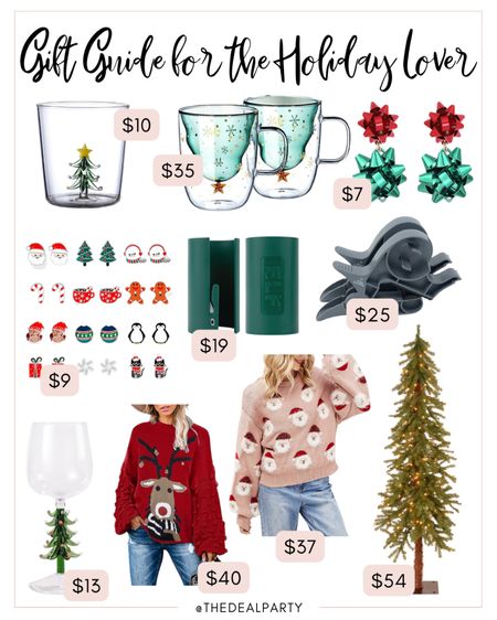 Gift Guide for the Holiday Lover | Holiday Gift Guide | Holiday Gift Ideas | Holiday Sweaters | Holiday Cups | Holiday Earrings 

#LTKSeasonal #LTKHoliday #LTKGiftGuide