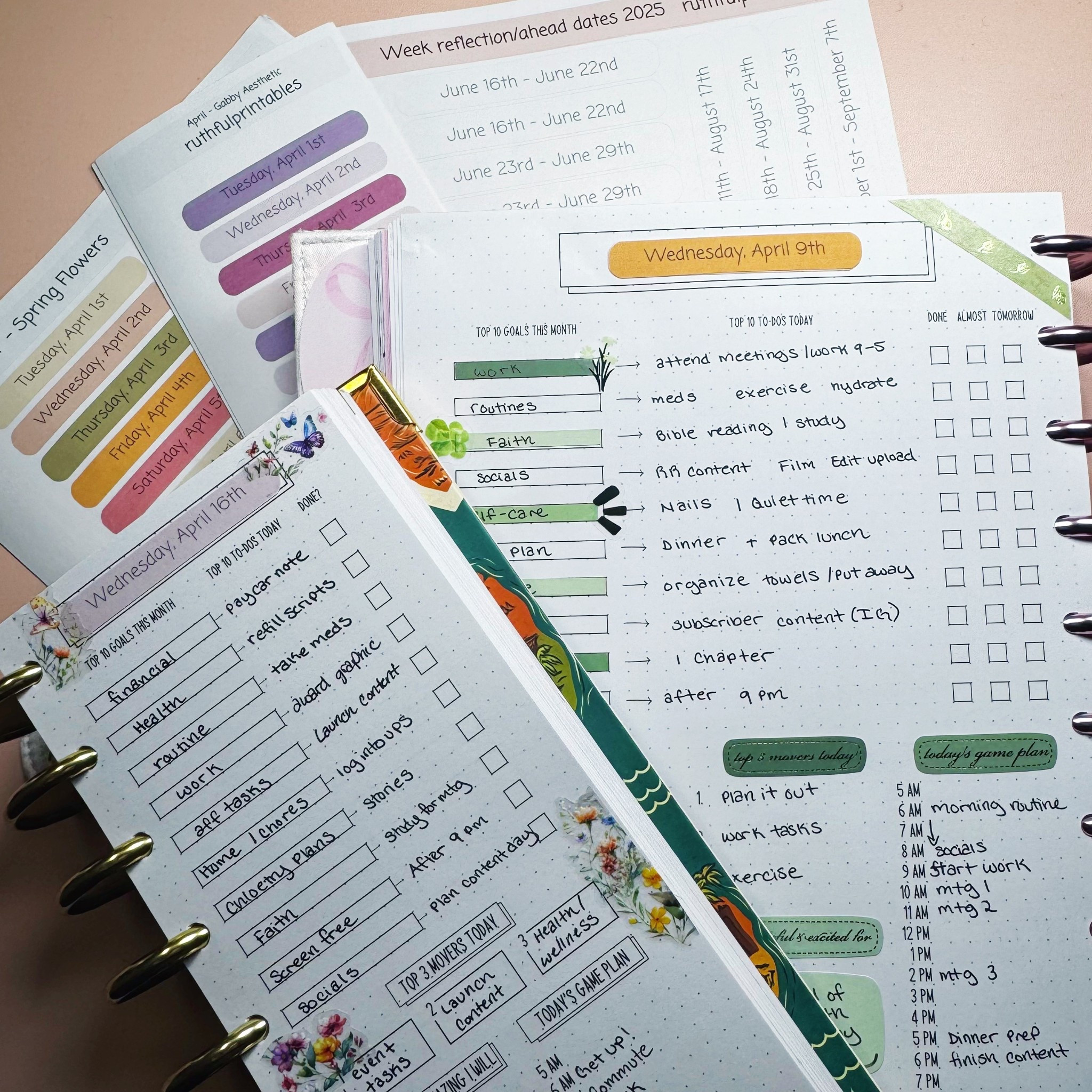 I got tired of writing the dates in my Daily Grind Planner so I grabbed some date stickers! They are available in the main planner size and the travel (half) planner size! Use coupon code CHLOE to save on Etsy. 