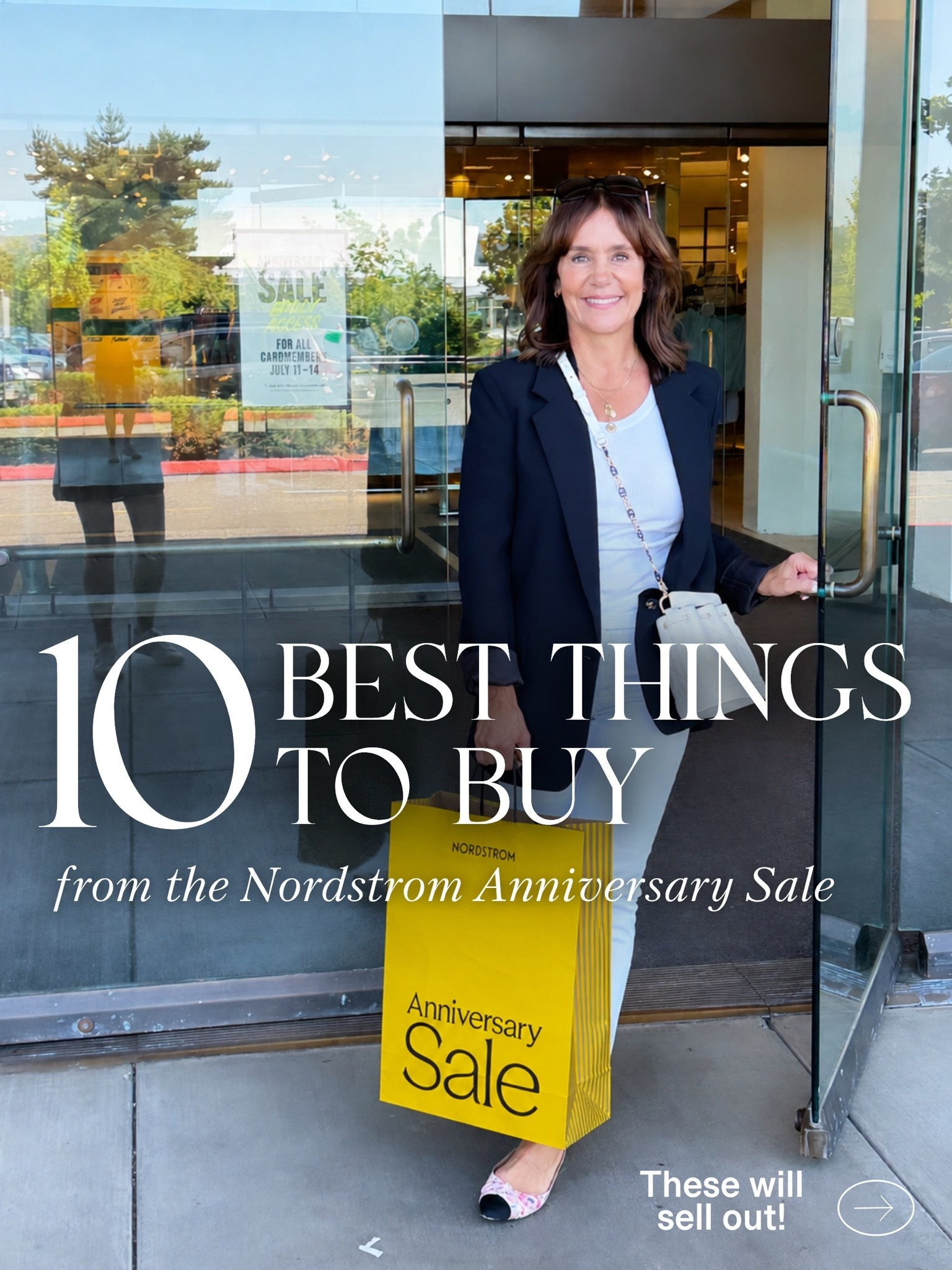 My TOP 10 Nordstrom Anniversary Sale picks … these will sell out!!!

1. Paige Anessa Jeans (best ever!!!)
2. Nordstrom cashmere hoodies 
3. AllSaints suede jacket
4. Fine jewelry: Bony Levy bracelets + Michele Watch (obsessed)
5. Fleurette Coats (stunning!) 
6. Veronica Beard booties 
7. Barbour jacket (thank me later!)
8. Vince sweater coat 
9. Creed perfume set (smells next-level good) 
10. Mother jeans 

Bonus: 
11. Away luggage
12. Cinq a Sept top
13. Reiss coats
14. L’Agence dress
15. Rag & Bone blazer

#LTKSaleAlert #LTKOver40