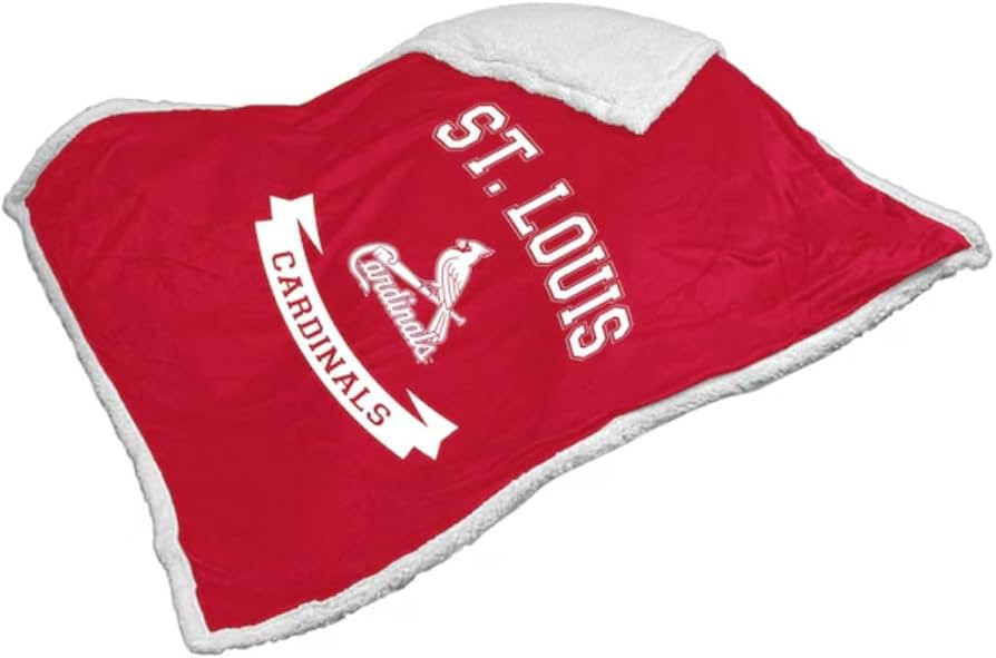 logobrands MLB Sherpa Throw Blanket, 50" x 60" (St Louis Cardinals) | Amazon (US)