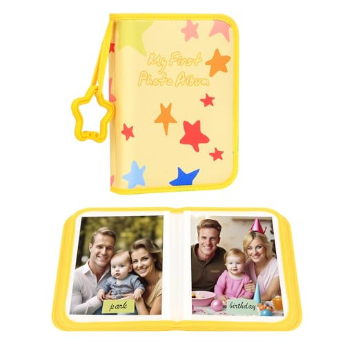 Baby's My First Photo Album for Baby Holds 21 4x6 Photos, Baby Photo Album Soft Cloth Family Book, My First Album for 4x6 Baby Shower Kids Toddlers Family Pictures, Toddler Photo Album (Yellow) | Amazon (US)