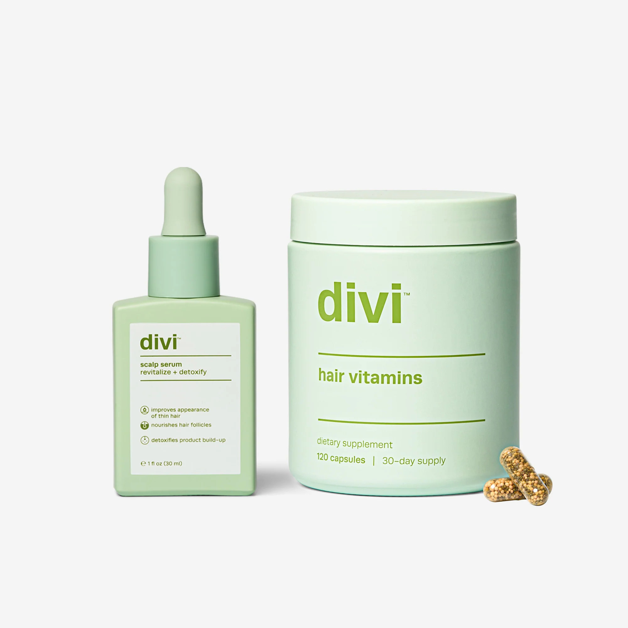 Divi Healthy Hair Bundle | Scalp Serum and Hair Vitamins For Healthy Hair | Divi Official