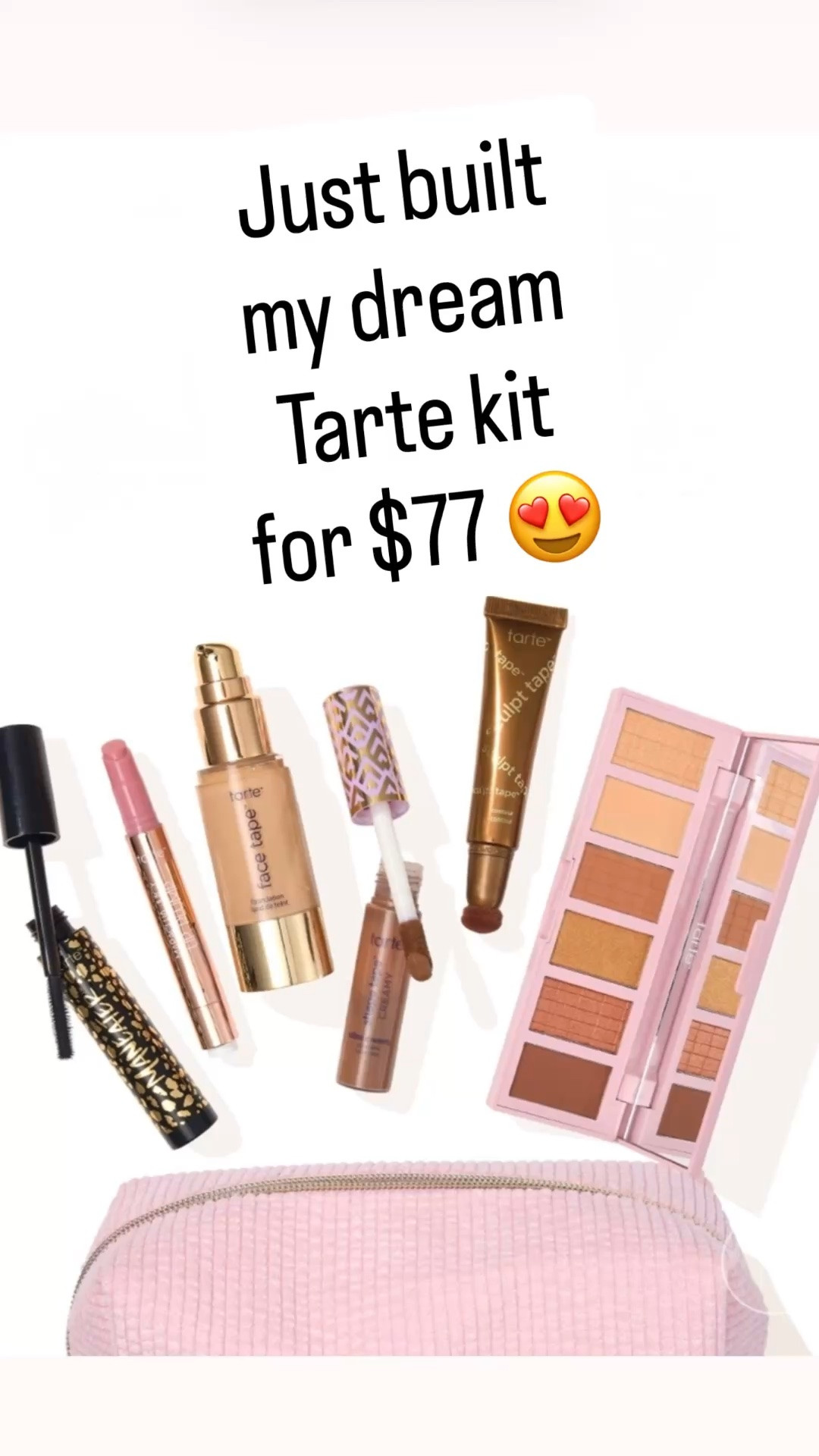 Obsessed doesn’t even cover it 😍
Just built my perfect Tarte custom kit for only $77 (7 full-size products + the cutest puffy quilted bag for free)!
✨ What’s inside:
• Maracuja Tinted Moisturizer – 13B Fair-Light Beige
• Shape Tape Blur Concealer – 16N Fair-Light Neutral
• Flower Power Amazonian Clay Palette
• Maracuja Juicy Glow Primer – Luminous Peach
• Maracuja Juicy Lip Plump – Mixed Berries
• Tartelette Tubing Mascara – Black
• + Tarte Puffy Makeup Bag (white)
Free shipping, $10 off, and my skin is already thanking me 💖

#LTKBeauty #LTKmomlife #LTKgrwm
