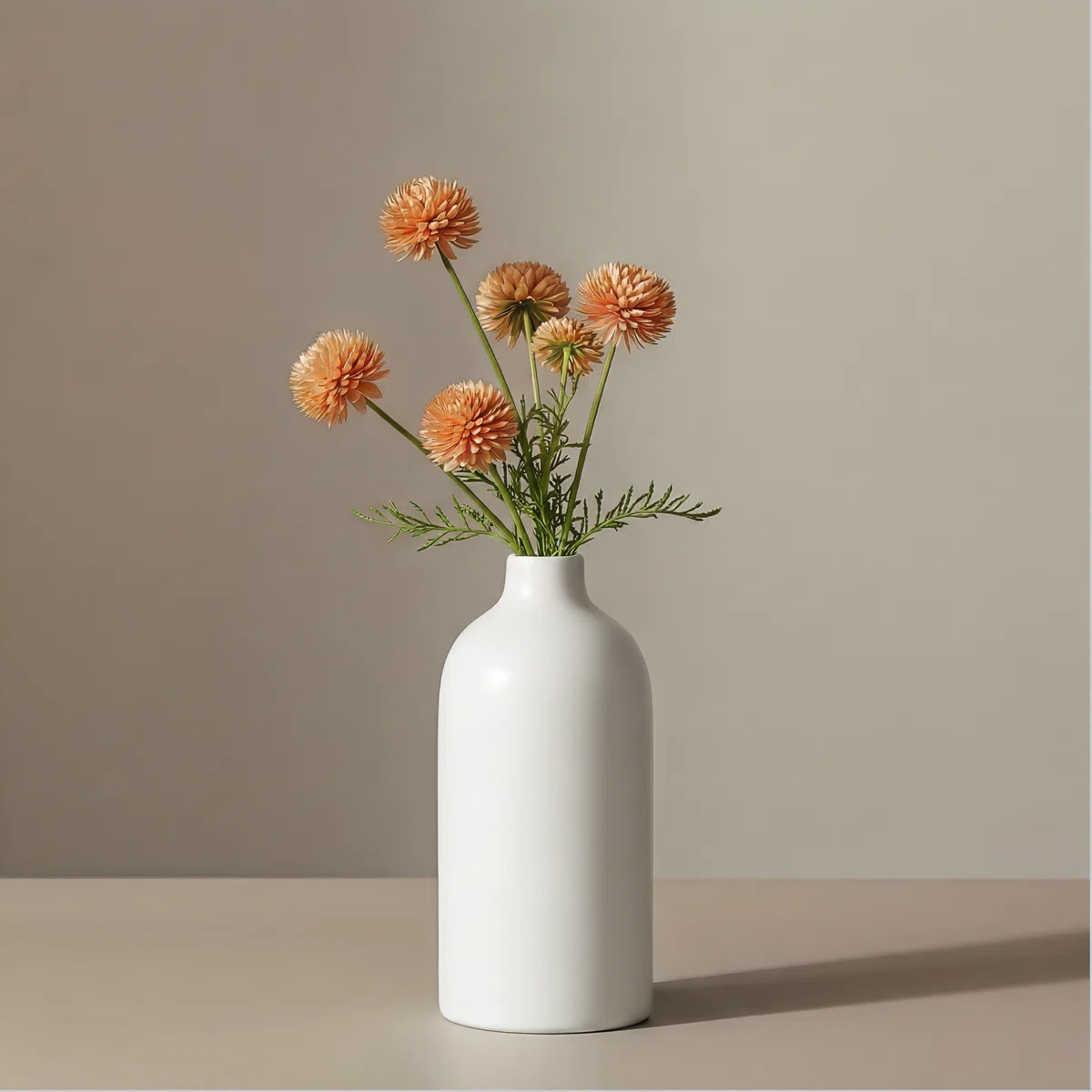 Marlow 8" Tall Handmade White Ceramic Vase | Wayfair North America