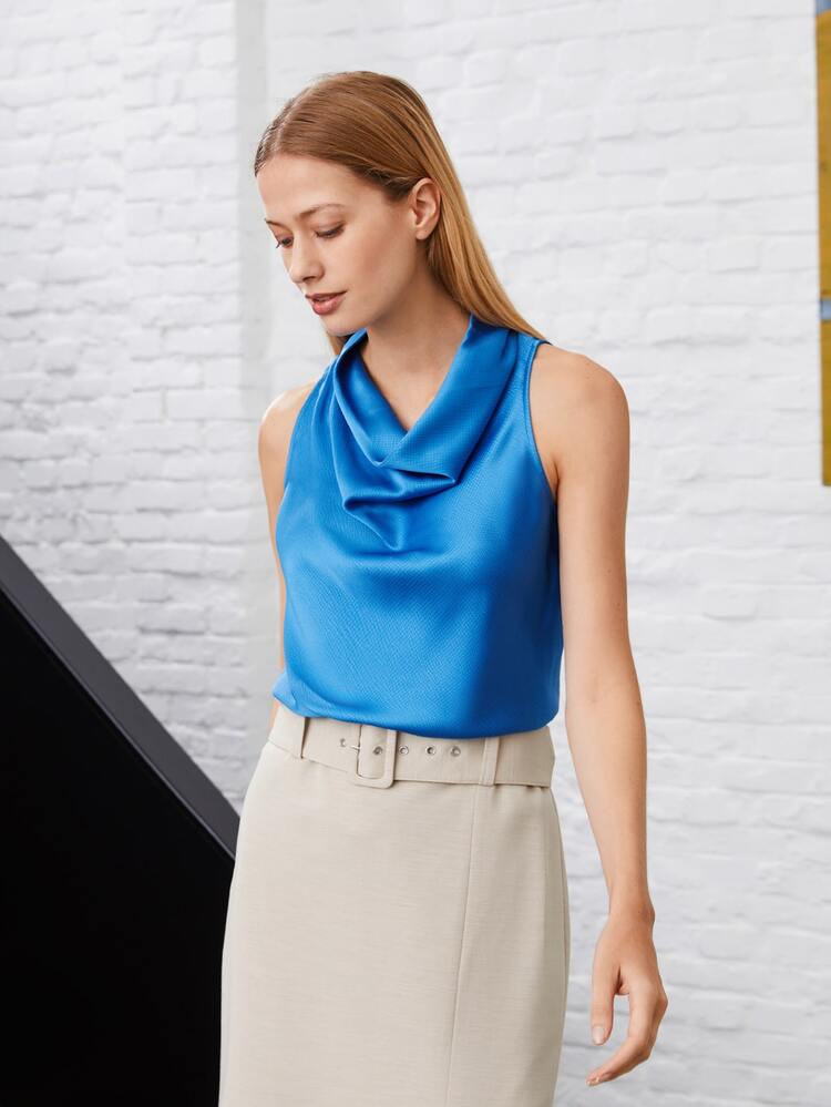 MOTF PREMIUM DRAPED SLEEVELESS TOP | SHEIN