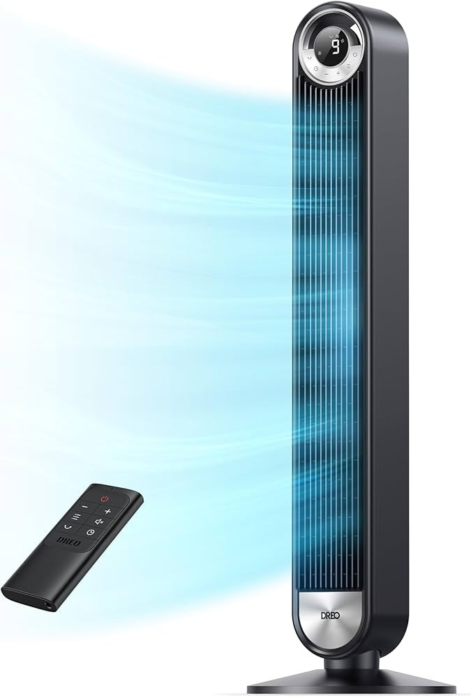 Dreo Tower Fan for Bedroom, Upgrated DC 9 Speeds Utral-Quiet Floor Fan, 90° Oscillating Fans for... | Amazon (US)