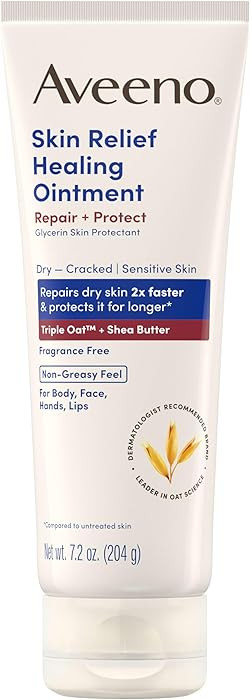 Aveeno Skin Relief Healing Ointment, 72-Hour Skin Protectant with Triple Oat & Shea Butter for Ex... | Amazon (US)