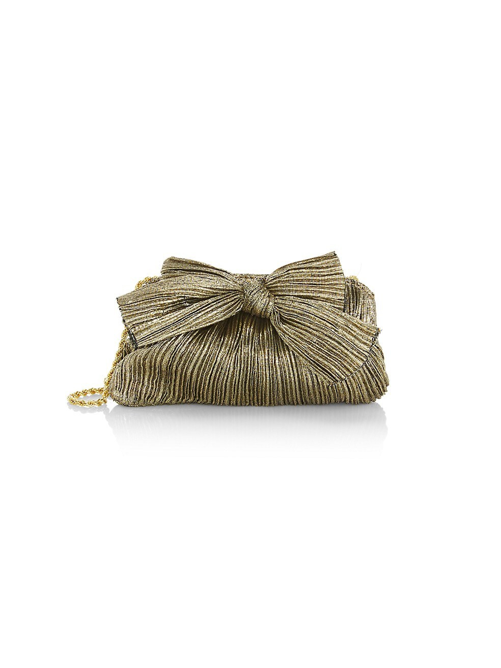 Rochelle Pleated Bow Satin Clutch | Saks Fifth Avenue