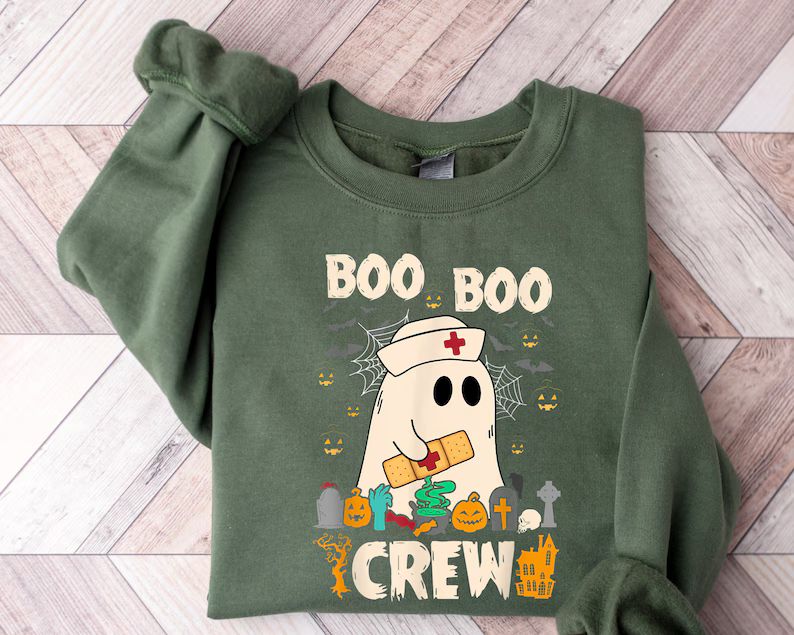 Boo Crew Sweatshirt Boo Sweatshirt Halloween Sweatshirt - Etsy | Etsy (US)