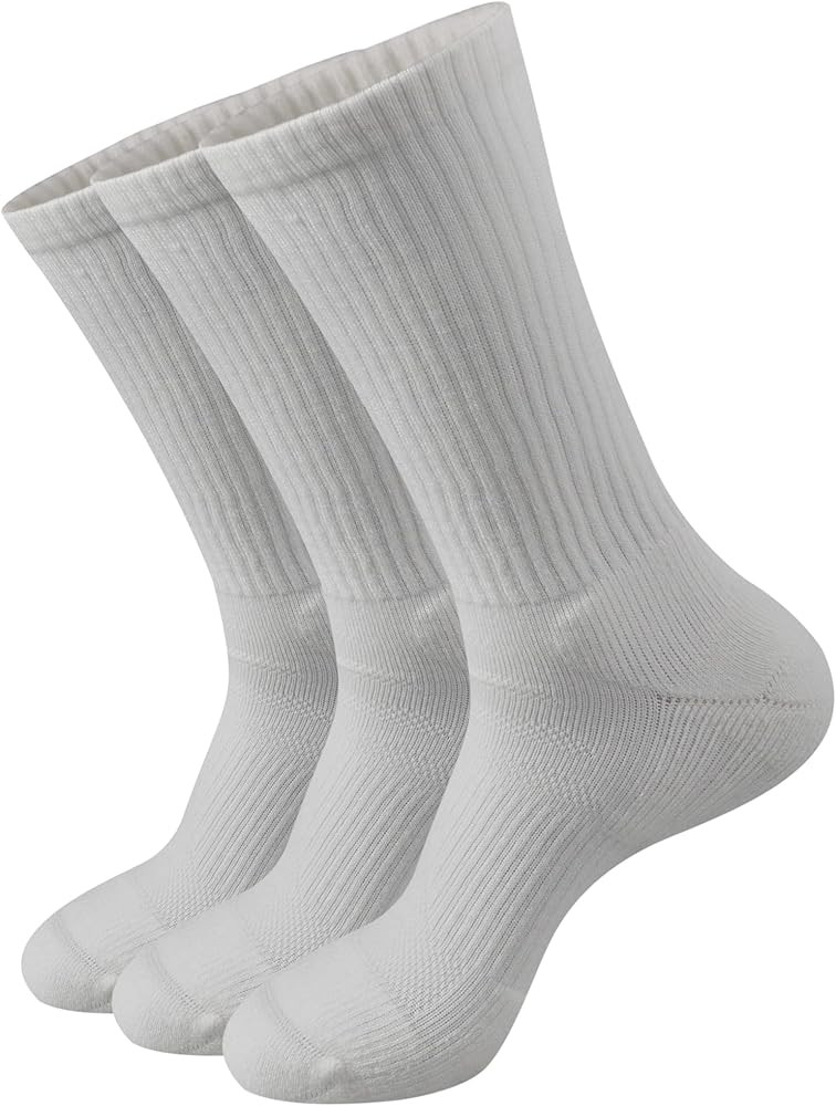 GKX Men's 3 Pairs Merino Wool Mid Weight Hiking Socks, Cozy Warm Socks for Outdoor Cushioning Cre... | Amazon (US)