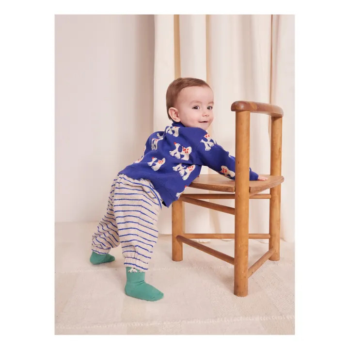 Striped Terry Jogger | Blue | Smallable