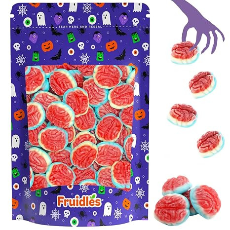 Fruidles Halloween Gummy Brains Candy, Trick-Or-Treat Party Bag Fillers, Party Favor (Half-Pound) | Amazon (US)