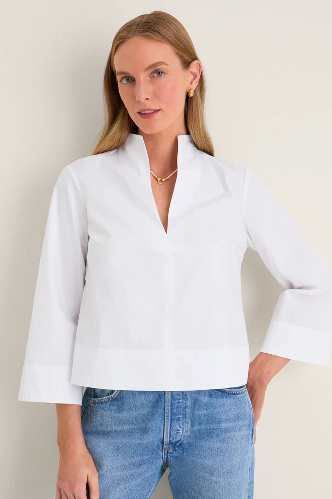 White Long Sleeve Celeste Top | Tuckernuck (US)