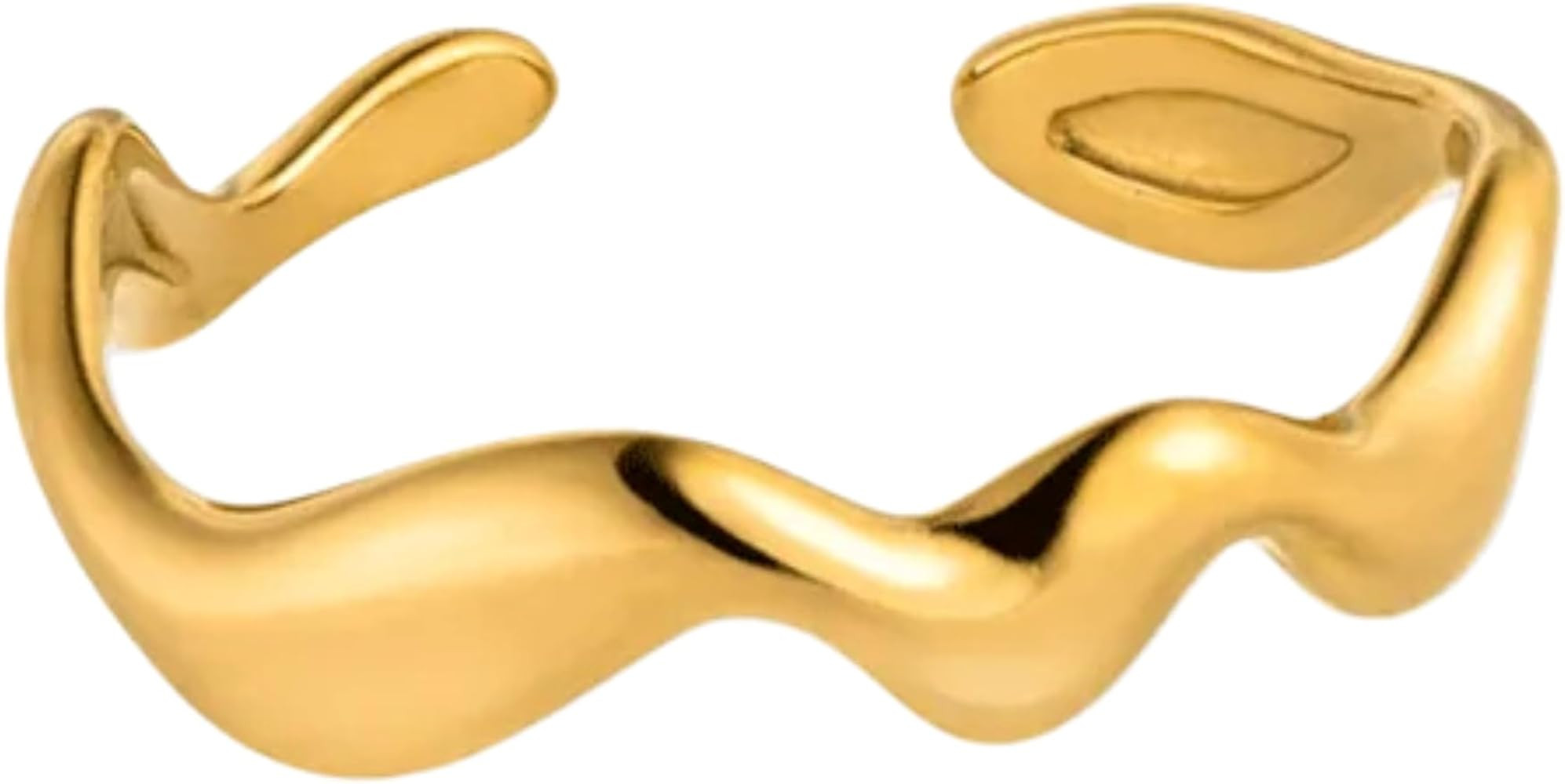 Purelei Abstract Wave Ring Damen \u2013 Verstellbarer Damenring aus langlebigem Edelstahl \u2013 ... | Amazon (DE)