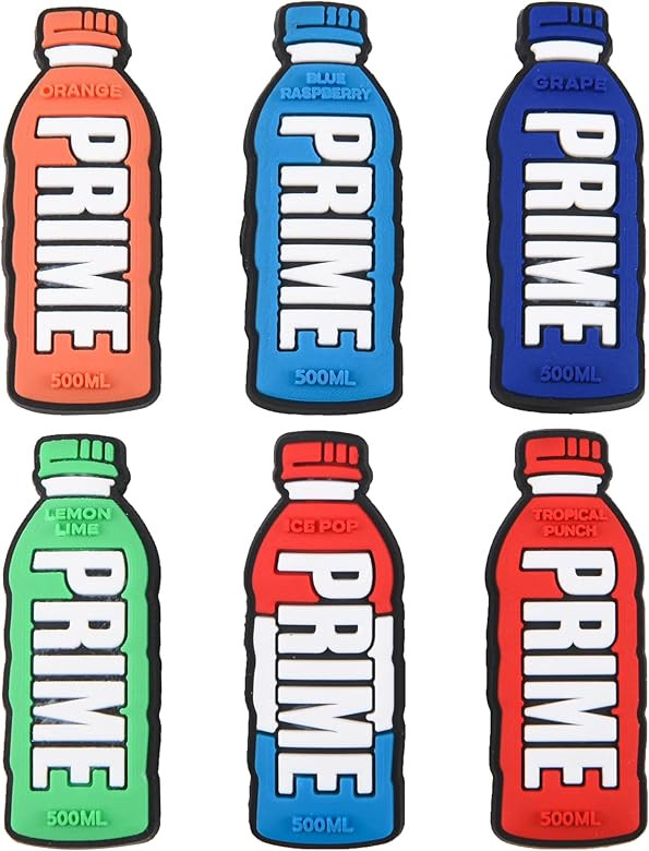 VZDIOR 6 Pieces Energy Bottle Shoe Charms Sport Drink Shoes Decoration Charms for Party Favor | Amazon (US)