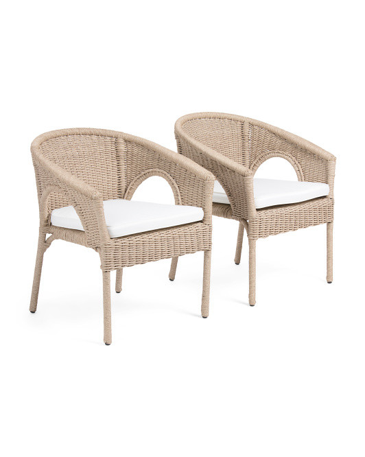 Set Of 2 Outdoor Wicker Dining Chairs | Furniture & Lighting | Marshalls | Marshalls