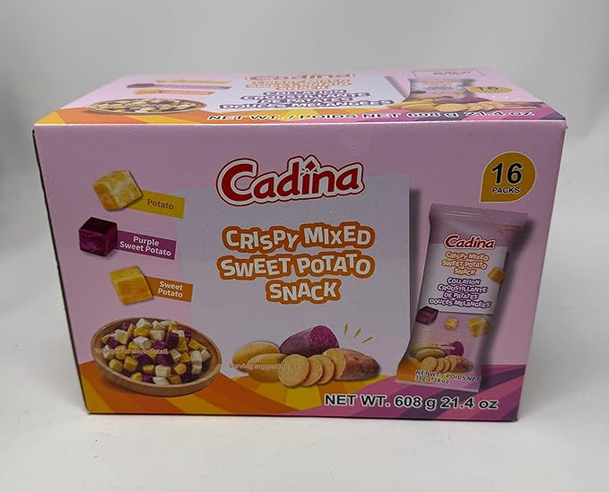Cadina Crispy Mixed Sweet Potato Snack 38g x 16pieces | Amazon (CA)