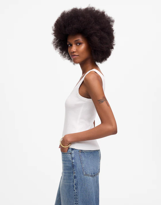 (Re)generative Cotton Ribbed Scoopneck Tank | Madewell