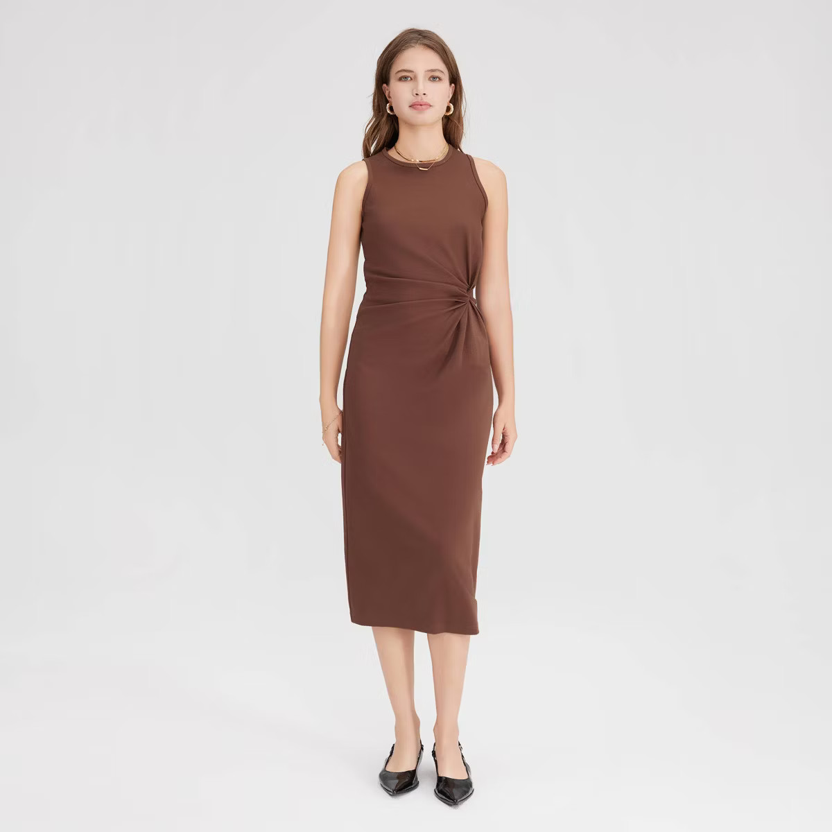 Women's Side-Knot Midi Sundress - A New Day™ | Target