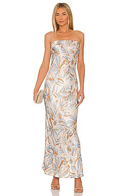 BEC&BRIDGE Stella Strapless Dress in Print from Revolve.com | Revolve Clothing (Global)