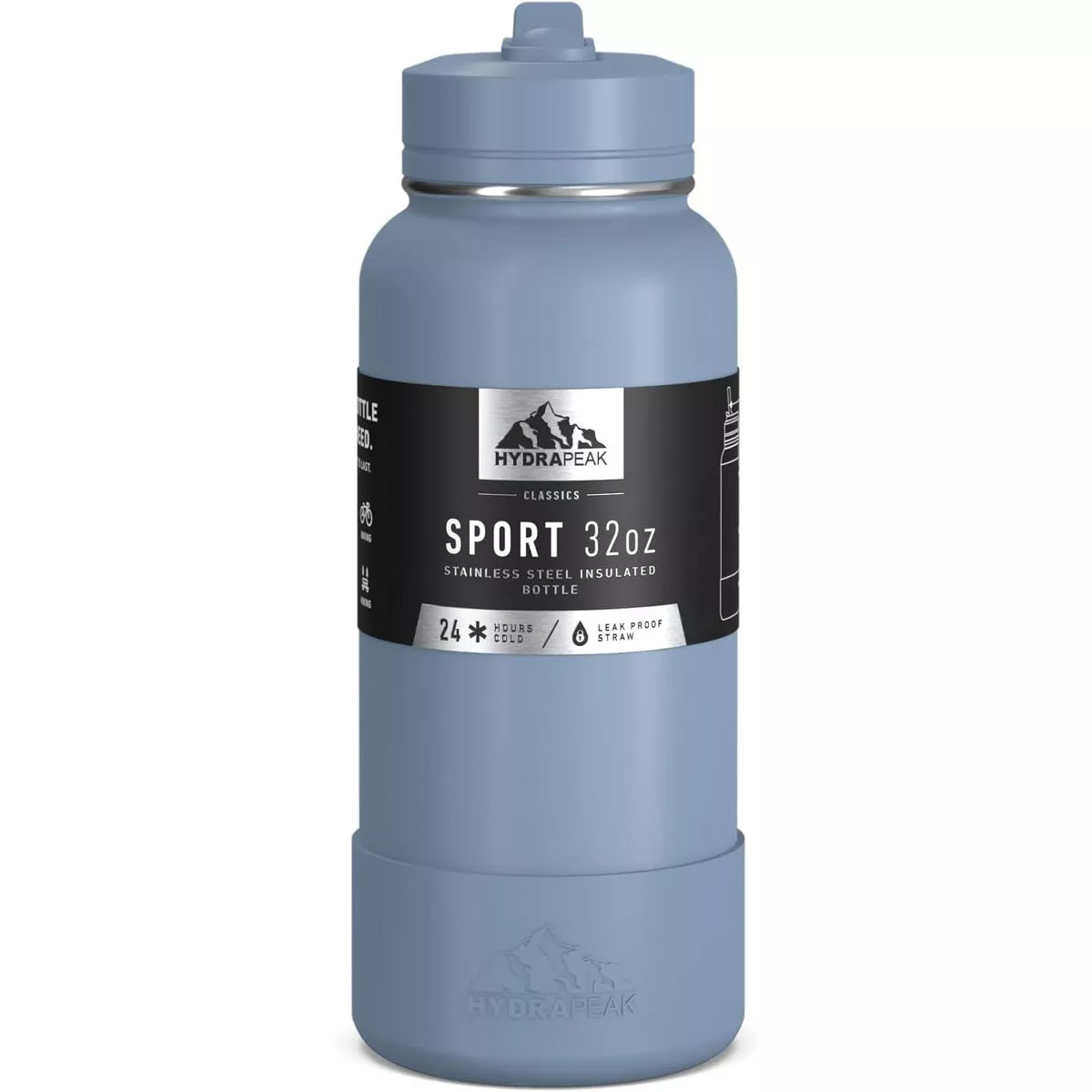 Hydrapeak Sport Stainless Steel Insulated Water Bottle With Spill Proof Straw Lid And Matching Ru... | Target