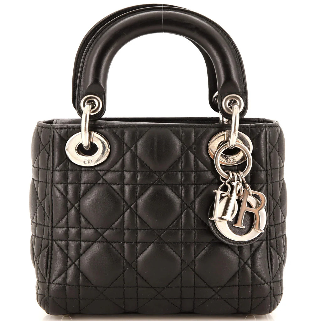 Lady Dior Bag Cannage Quilt Lambskin Mini | Rebag