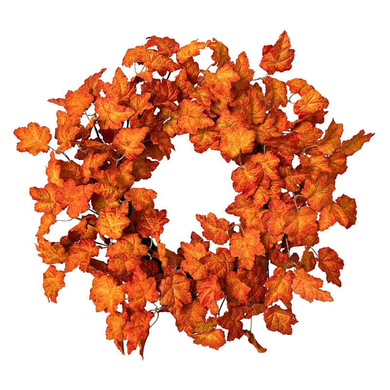 Orange Maple Leaves Pick, 24" | At Home