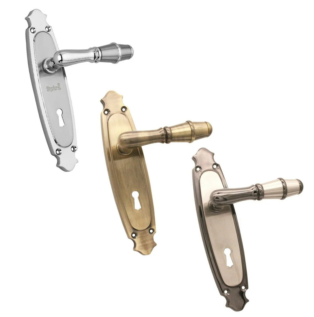 Internal Lever on Backplate Door Handle Antique/satin Nickel/black Silver ZC04KY - Etsy | Etsy (US)