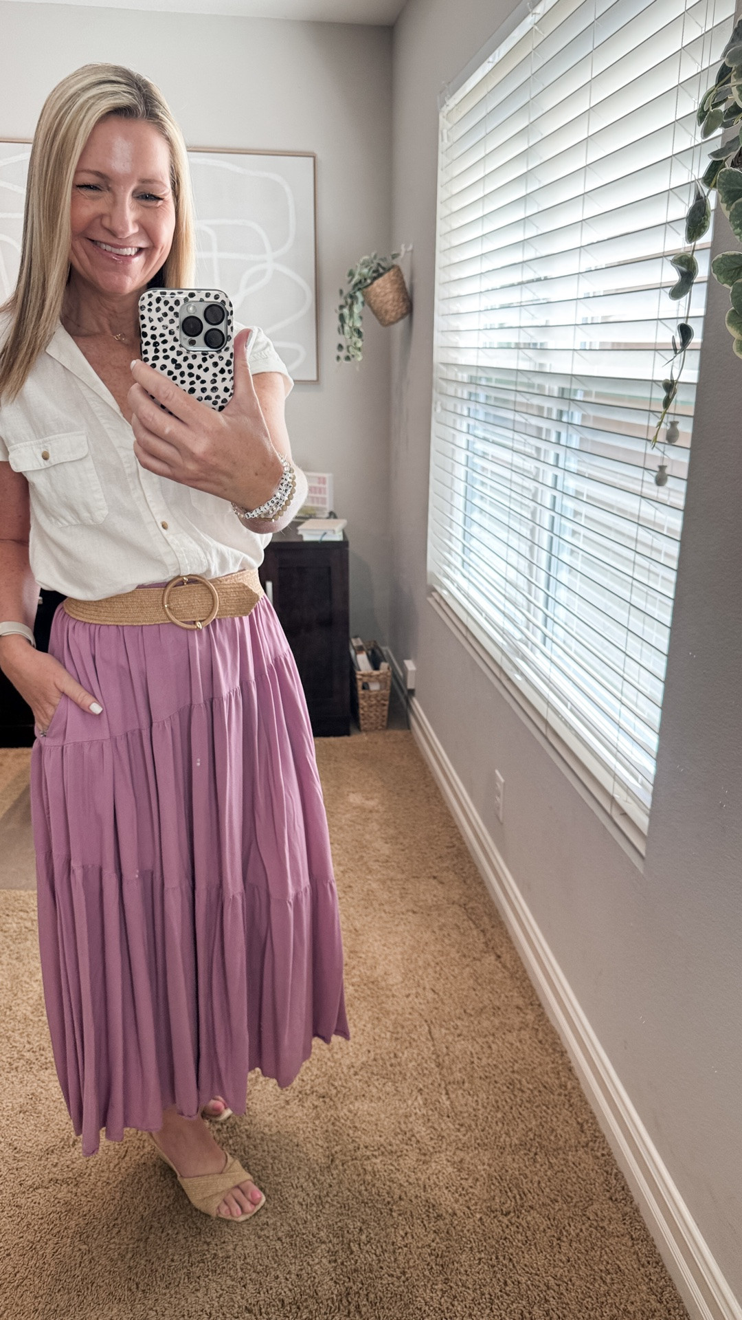 Today’s work from home outfit in my Amazon maxi skirt that has been a favorite for years. 

My white linen top is old but I linked a similar options. My belt is Amazon and my wedge sandals are Target.

#LTKootd #LTKOver40 #LTKWorkwear