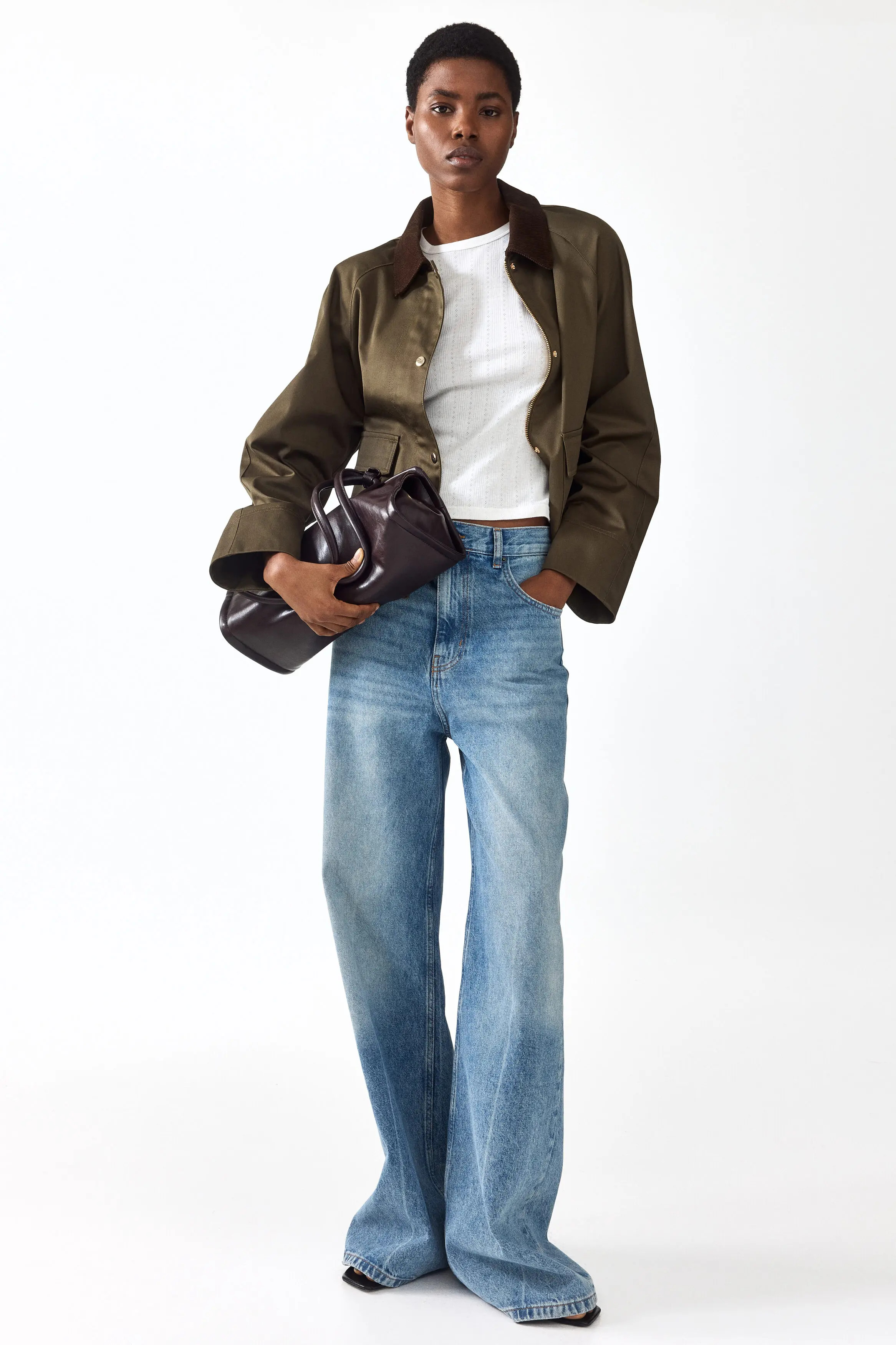 Jacket With Corduroy Collar (Women) | Nordstrom | Nordstrom
