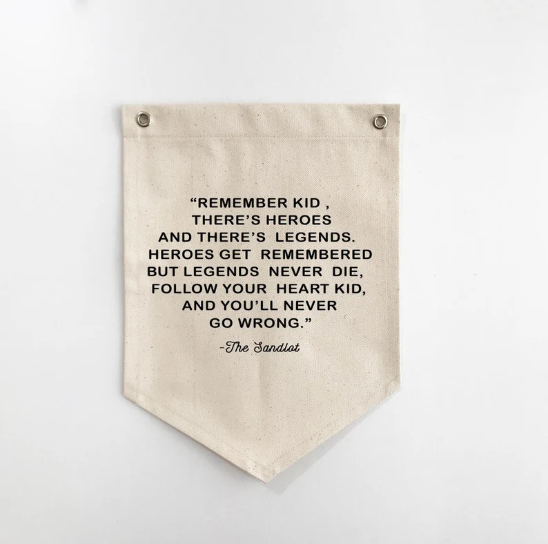 Sandlot Quote Flag, Nursery Wall Decor, Baseball Nursery Decor,wall Art Pennant Banner, Kids Room... | Etsy (US)