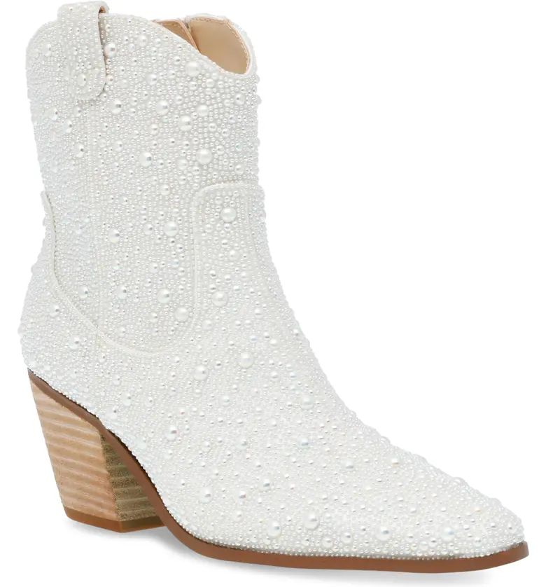 Betsey Johnson Diva Embellished Western Bootie | Nordstrom | Nordstrom