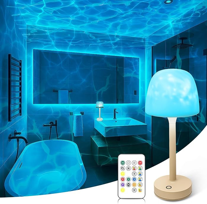 Waterproof Shower Lamp for Inside Shower, Rechargeable Bathroom Lamp with Remote & Touch Control,... | Amazon (US)