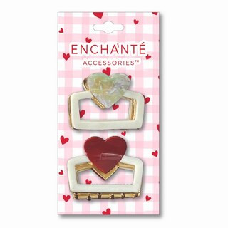 Enchante Valentine's Day Square Heart Claw Clip, 2 CT | CVS Health