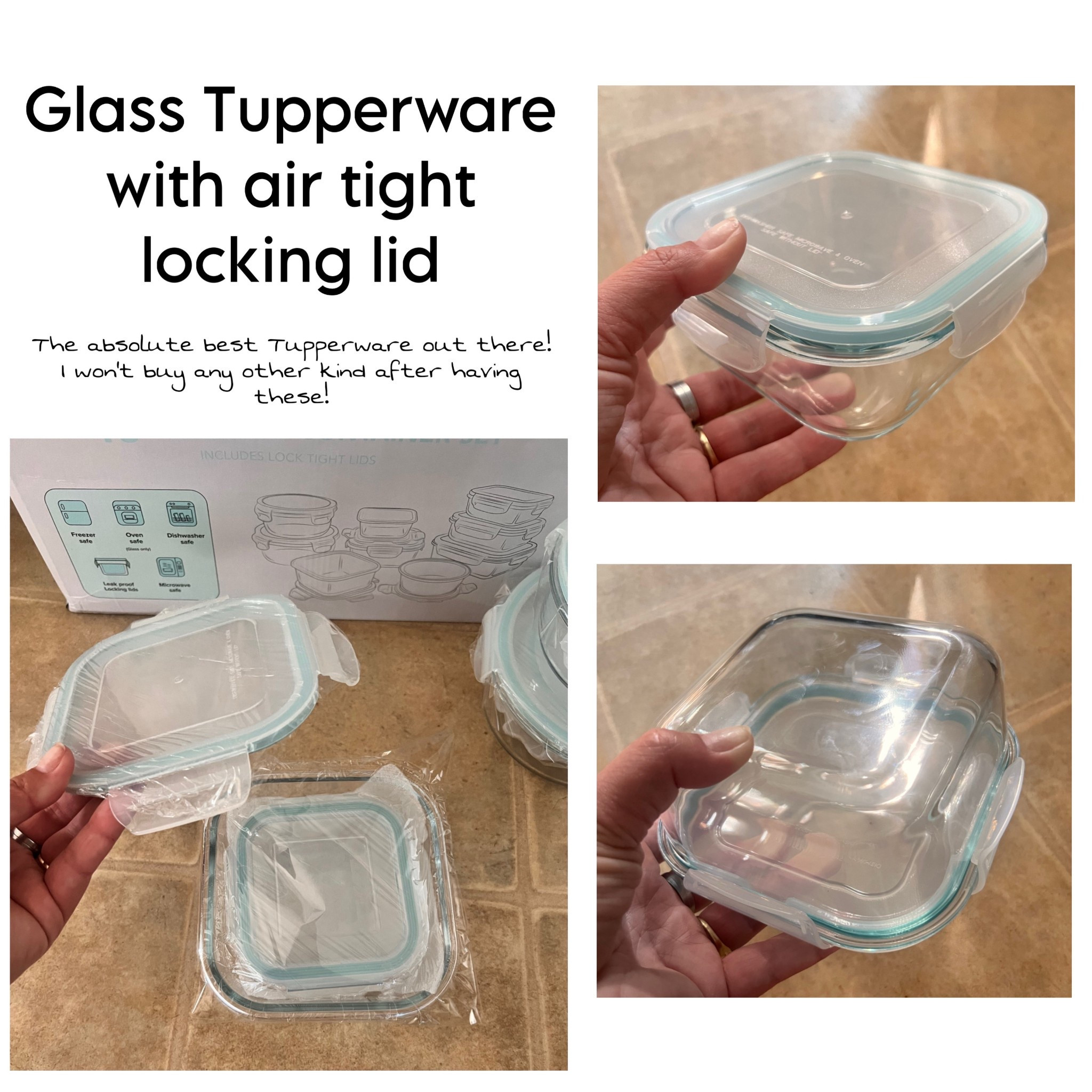 This glass Tupperware set has been the BEST I have found! Microwave & dishwasher safe, the silicone seal comes out & pops back in for easy cleaning! Store separately or nested together (multiple sizes fit inside each other, keep the protective foam insert piece if your wanting to store nested together) 


#storage #foodstorage #kitchen #containers #glasstupperwear #tupperwear #foodstorage #airtight #dishwashersafe #microwavesafe 

#LTKfoodie #LTKHome