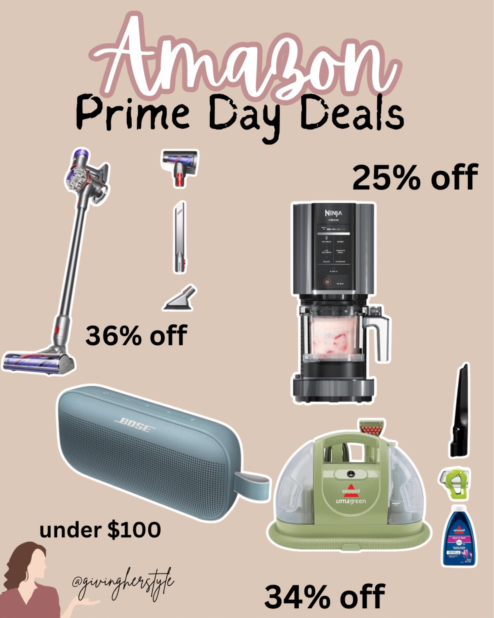 Amazon Prime Day Deals 2024
Prime day 2024, prime day deals, amazon prime day deals, prime day home, prime day cleaning, Bluetooth speaker, vacuum, Dyson, Ninja Creami, ice cream maker, carpet cleaner, cordless vacuum

#LTKHome #LTKSaleAlert #LTKFindsUnder100