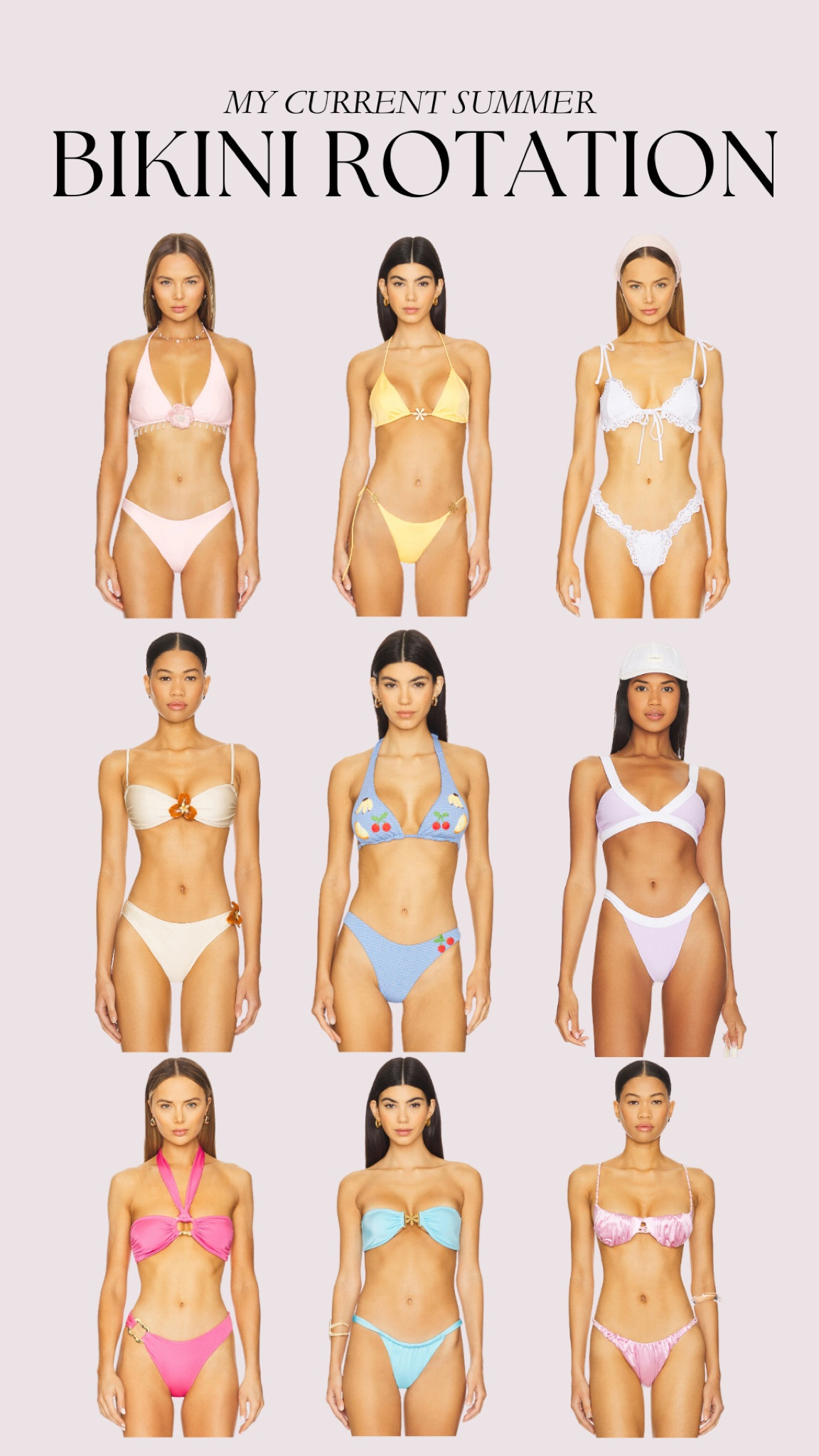 My Current Summer: Bikini Rotation


Summer bikini, bikini inspo, new trend inspo, vacation bikinii

#LTKSaleAlert #LTKStyleTip #LTKSwim