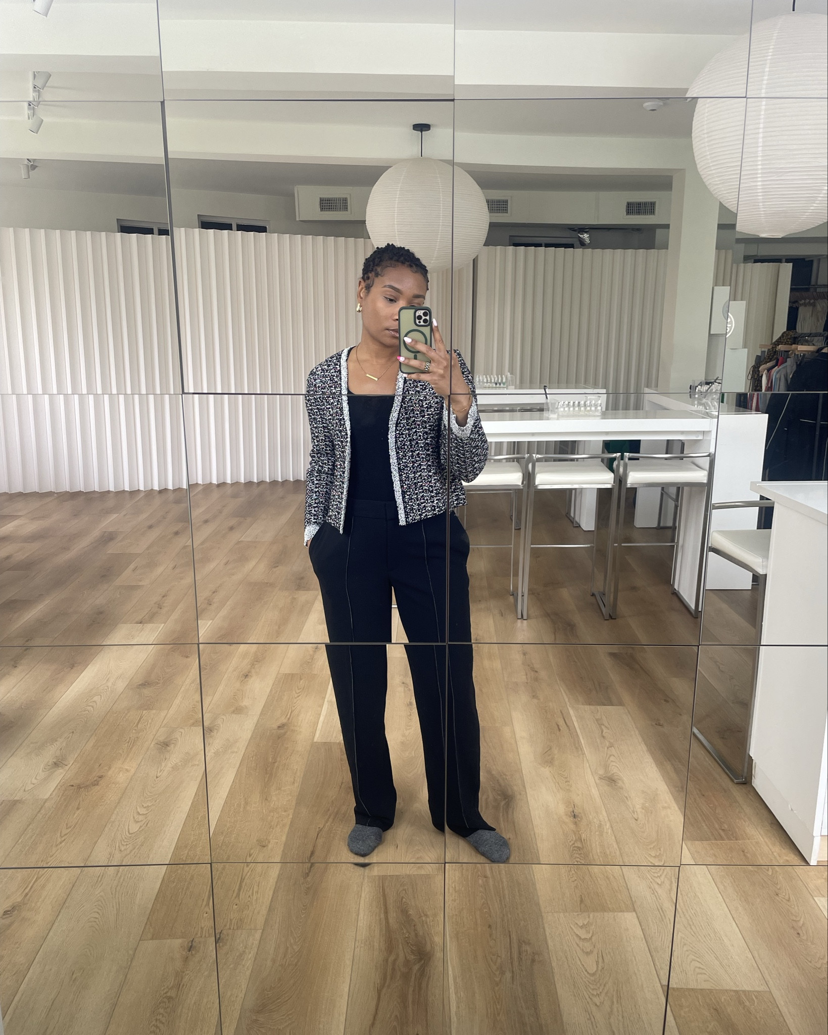 This jardgian (jacket/cardigan combo) is a great alternative to a blazer. It’s structured yet comfy! The boucle material has some pops of color in it as well! 

#LTKStyleTip #LTKSeasonal #LTKWorkwear