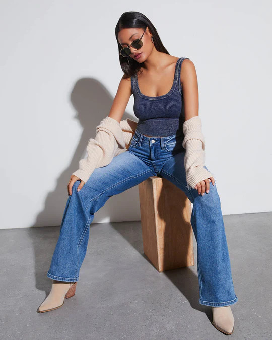 Krystal Ribbed Knit Crop Tank | VICI