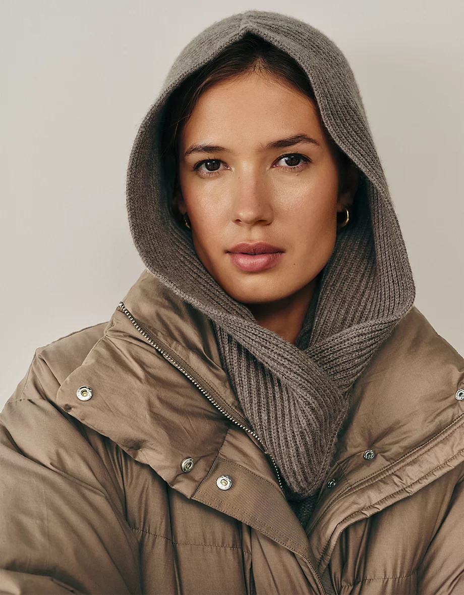 Ribbed Hood with Cashmere | The White Company UK & ROW