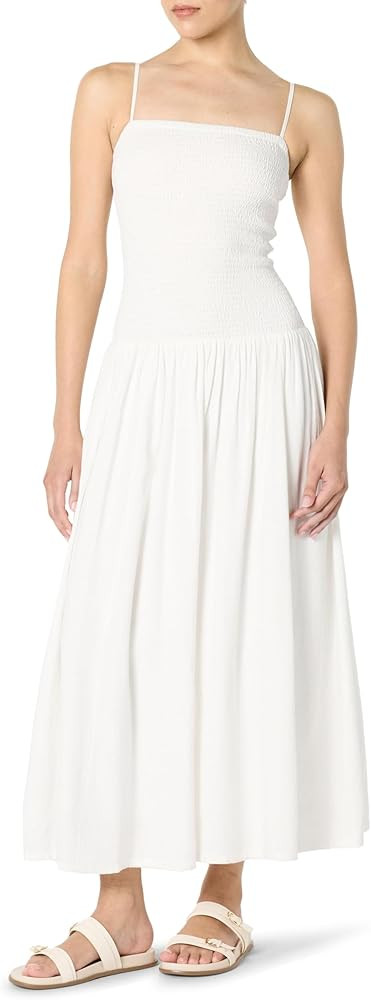 The Drop Womens Florencia Smocked Bodice Linen Maxi Dress | Amazon (US)