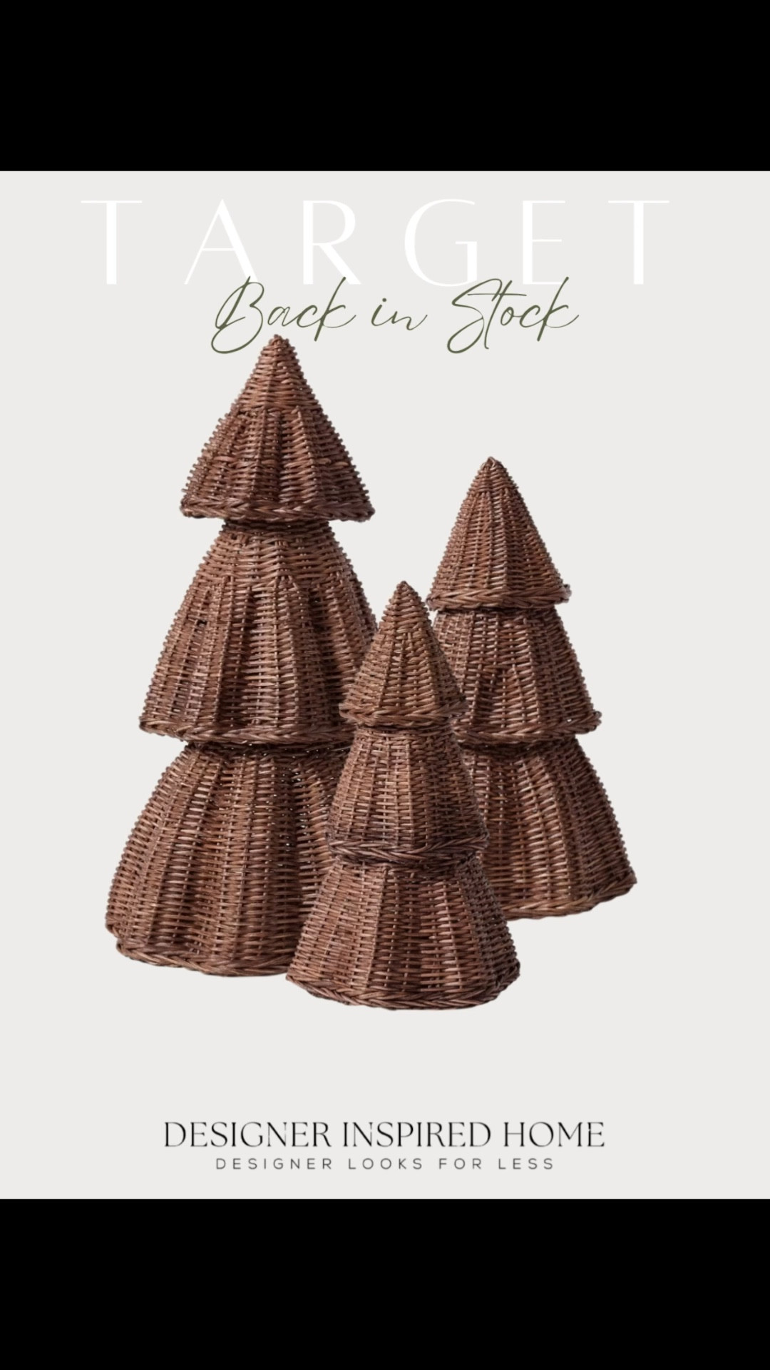 These gorgeous wicker trees are back in stock! 

#LTKFindsUnder50 #LTKSeasonal #LTKHome
