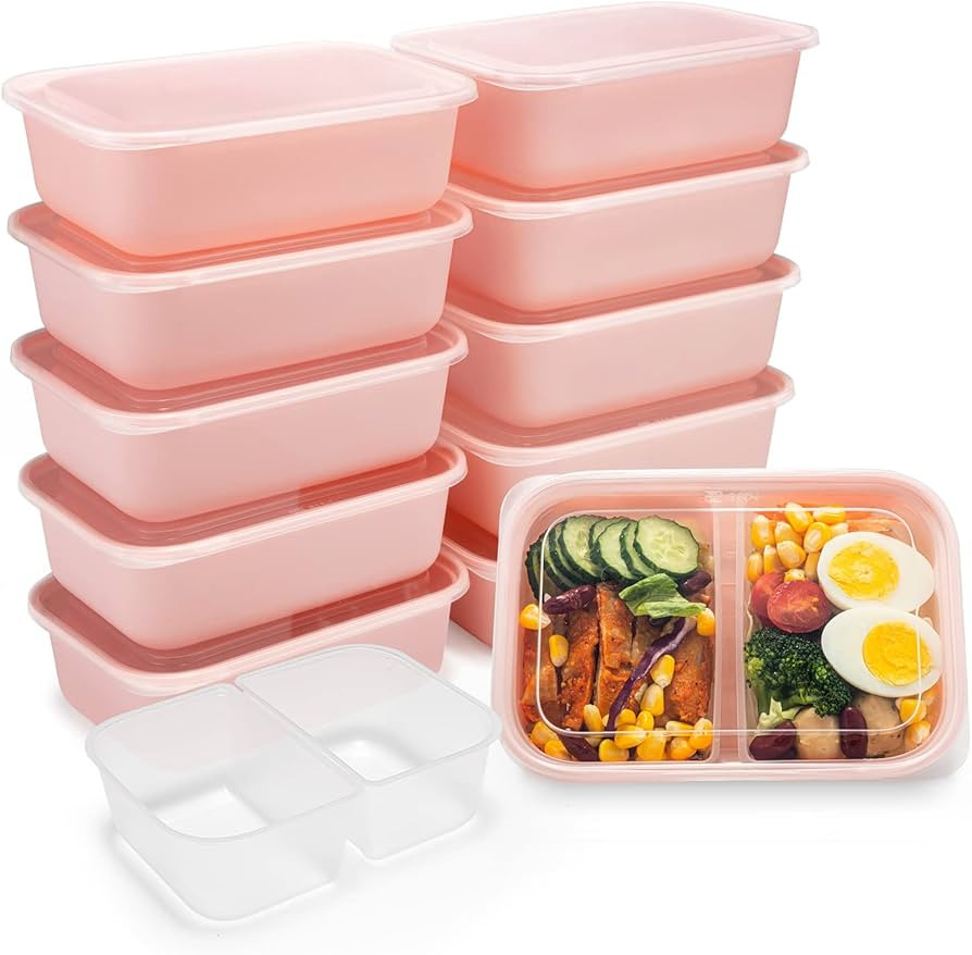 Glotoch 20 Pack Meal Prep Container Reusable 1-Compartment 38 oz To Go Containers,Double Use As D... | Amazon (US)