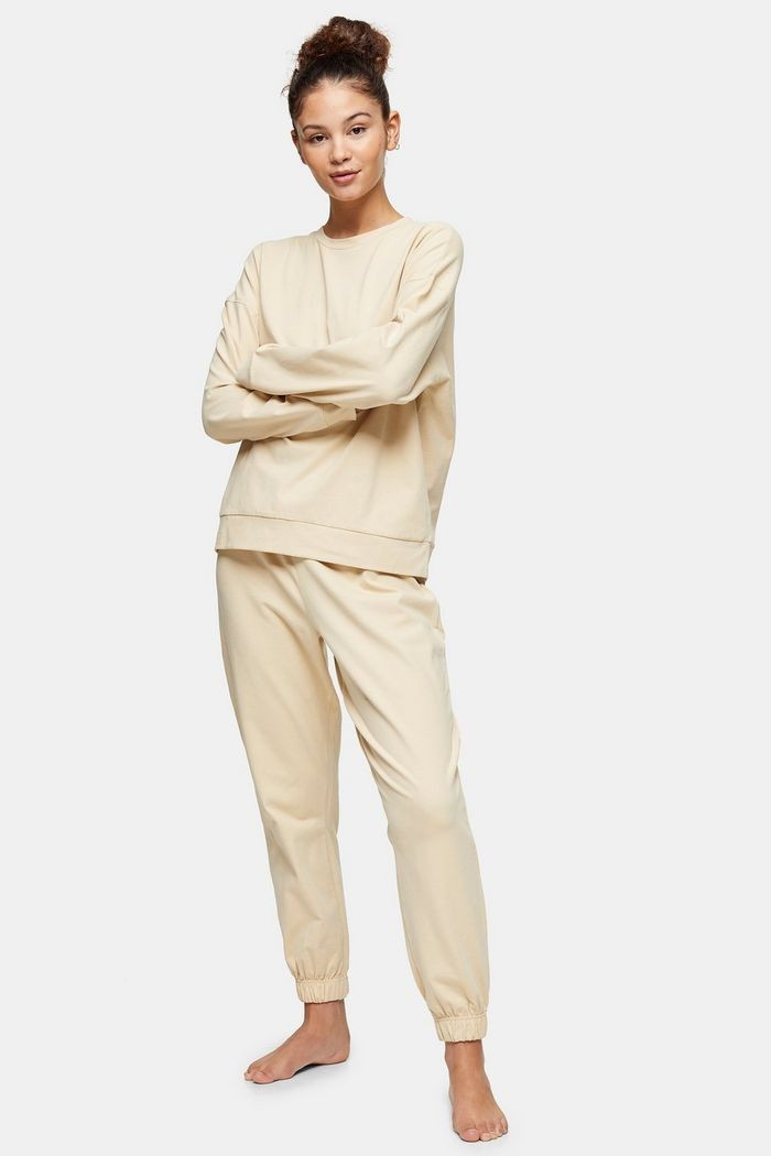 Ecru Peached Jersey Loungewear Sweatpants | Topshop US