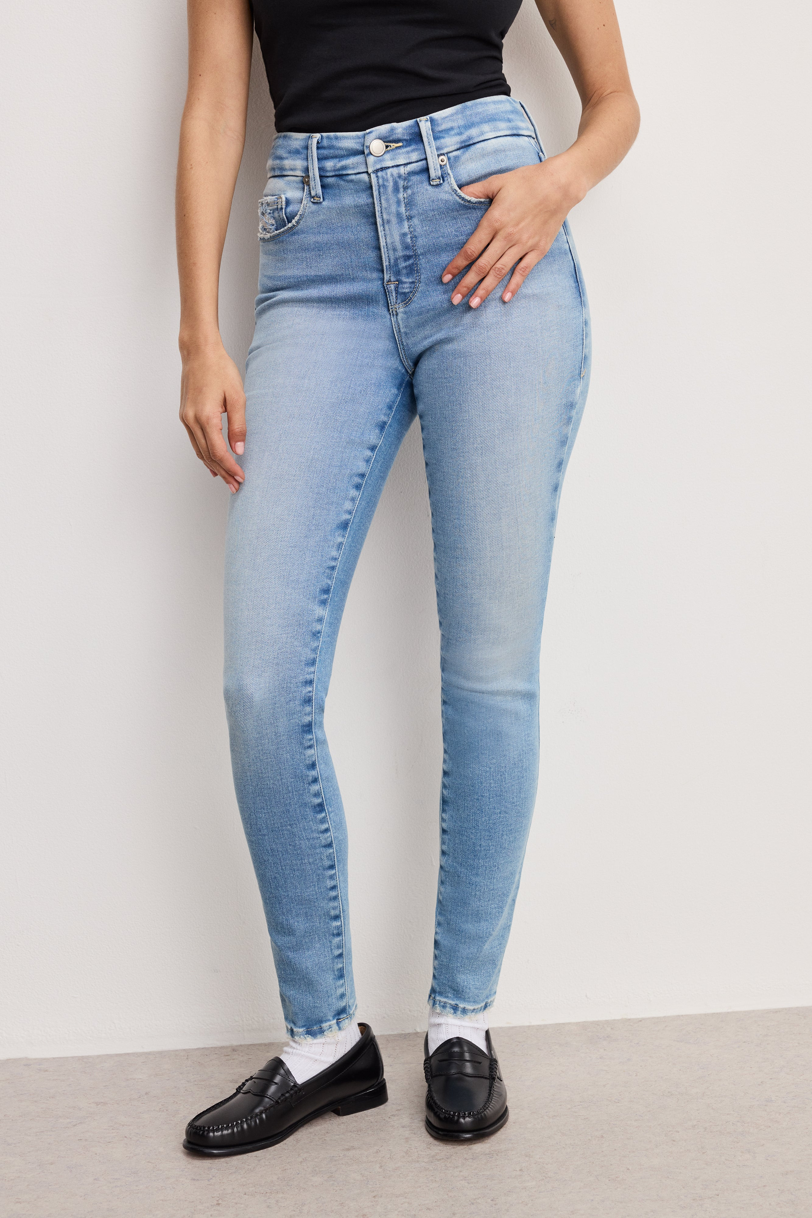 SOFT TECH GOOD LEGS SKINNY JEANS | INDIGO799 - GOOD AMERICAN | Good American