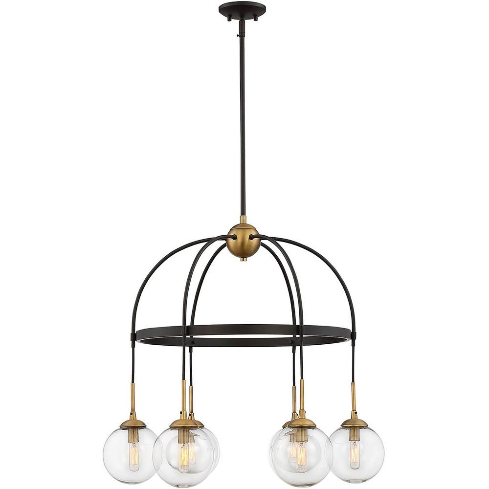 Warehouse of Tiffany Hughes 54 in. 6-Light Indoor Oil Rubbed Bronze Chandelier with Light Kit | The Home Depot